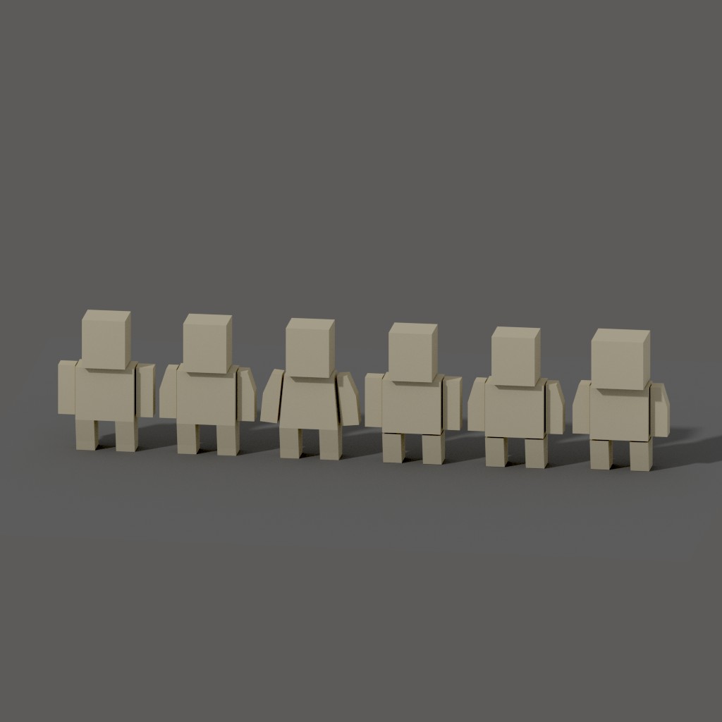 Low poly cubic characters preview image 1